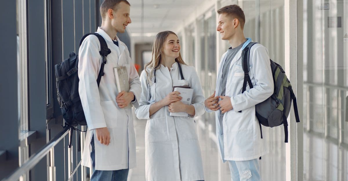Medical professionals collaborating in a hospital