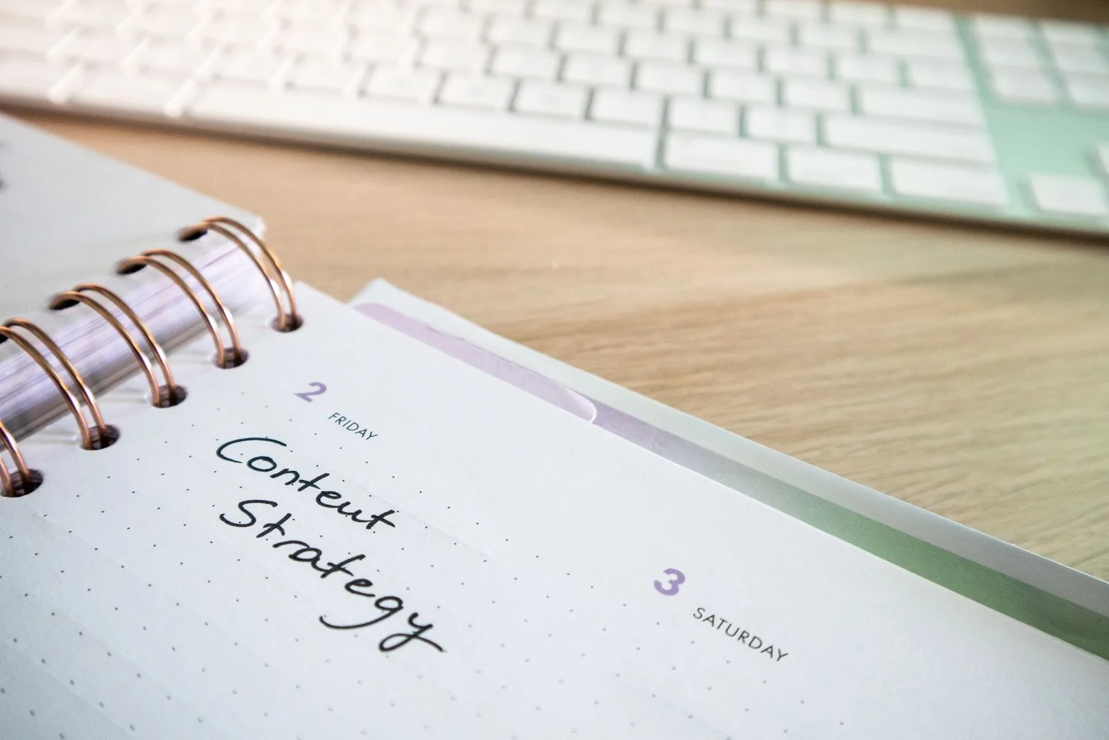 Content strategy planned at a desk