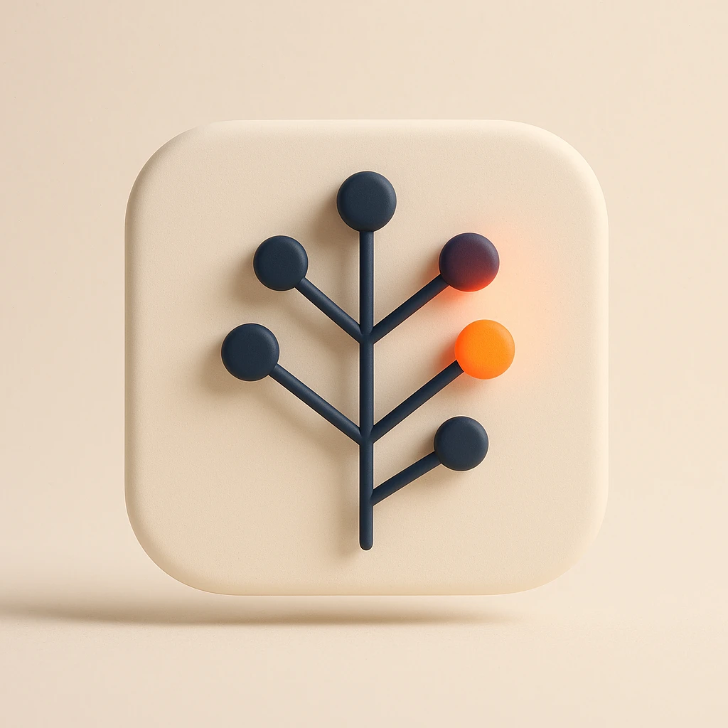 A decision-tree simulation with multiple branching paths